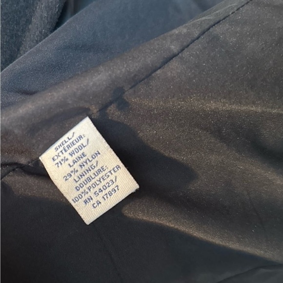 Old Navy black hooded wool blend Coat womens - Picture 4 of 6